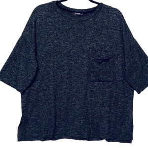 Zara trafaluc oversized boxy pocket knit top size medium